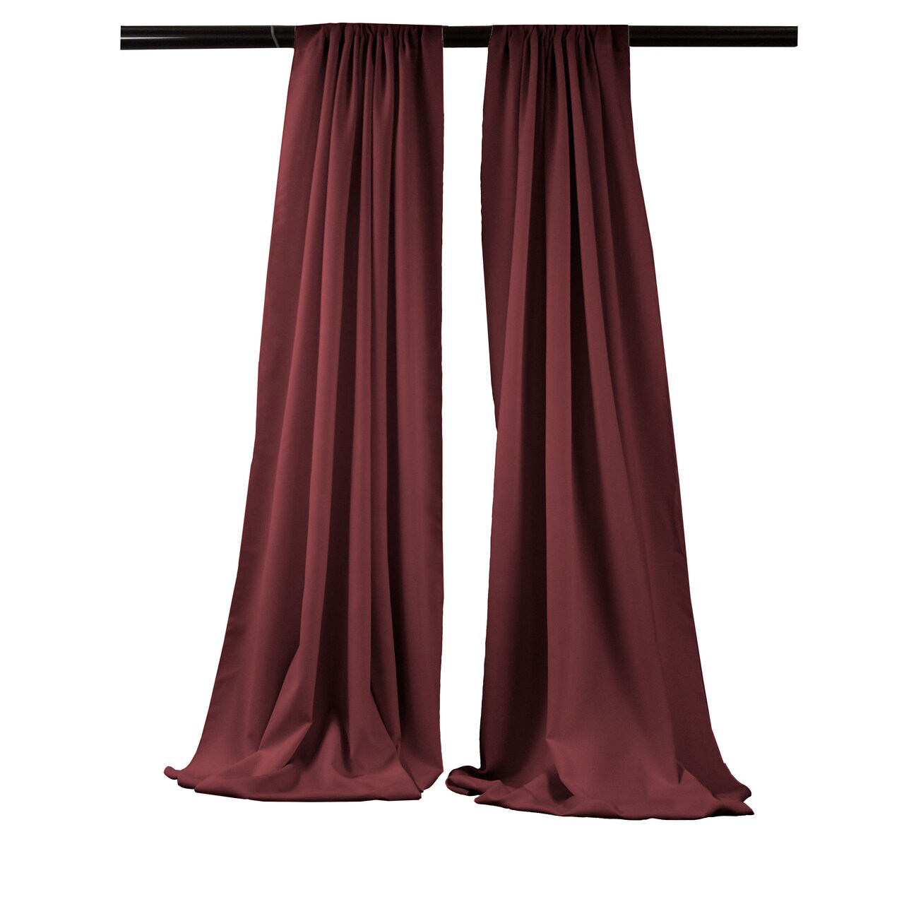 Pack of 2 Polyester Poplin Backdrop Drapes 96 x 58 Inch Semi-Opaque Event Panels